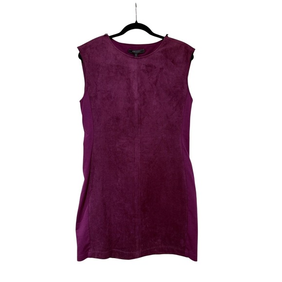 NWT BCBG Max Azaria "Karlee" Vegan Suede Mini Dress in Bordeaux, Size Medium - Picture 2 of 12